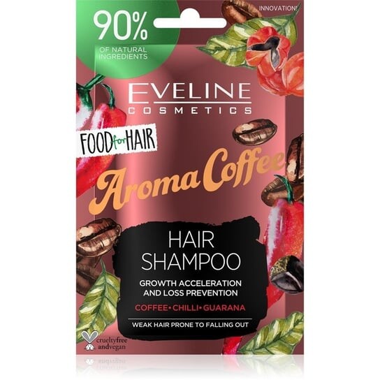 

Шампунь для слабых и ломких волос, регенерация и укрепление, 20 мл Eveline Cosmetics, Food For Hair Aroma Coffee