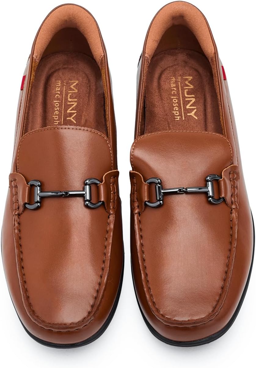 Мужские повседневные лоферы Marc Joseph New York с пряжкой, без шнурков, Cognac Napa Leather — фото 3