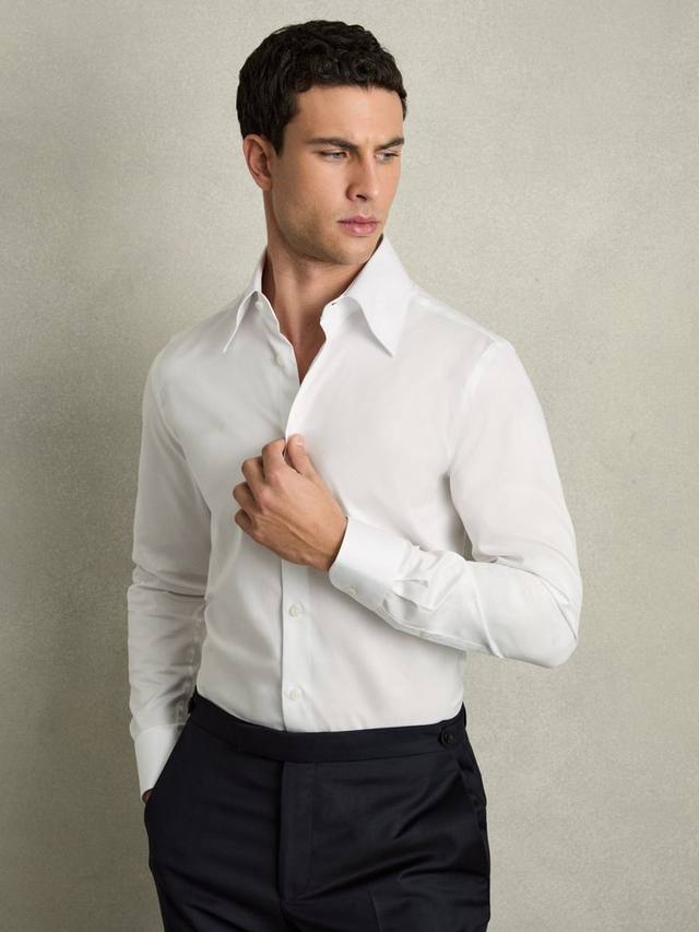 

Коттон рубашка Regular Fit от Caldwell Reiss, White