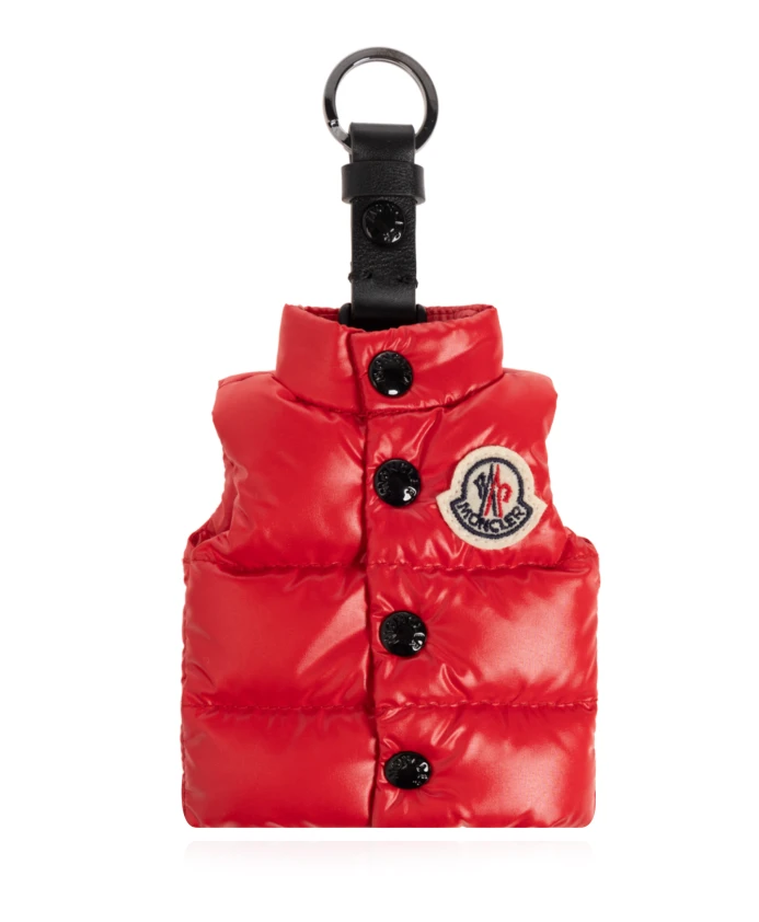 Брелок в виде стеганого жилета Moncler, красный