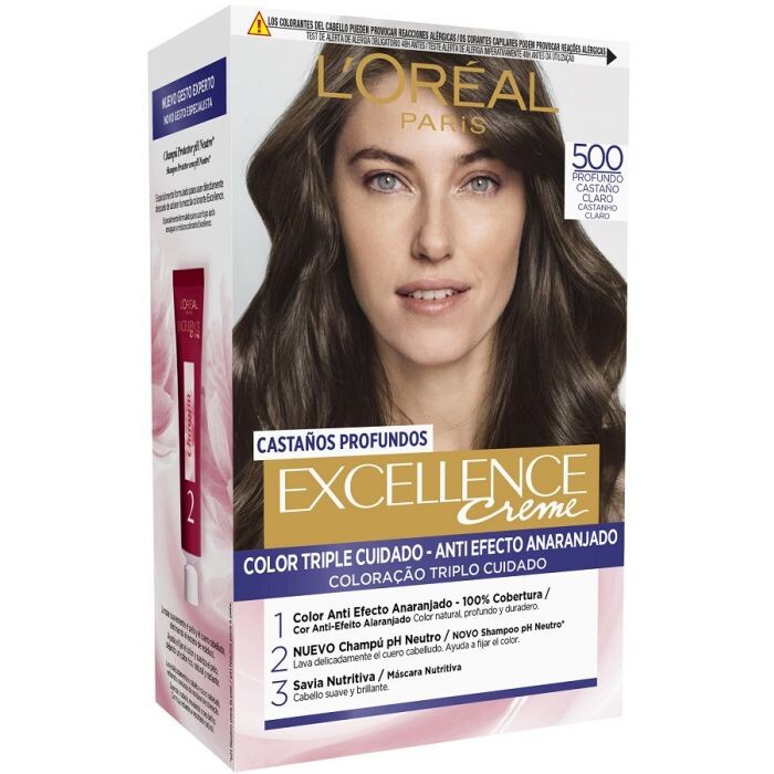

Краска для волос Excellence Creme Tintes Castaños Profundos L'Oréal París, 500 Castaño Claro Profundo