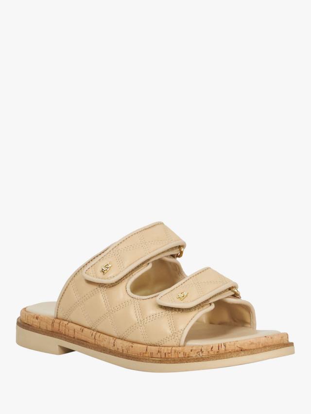 Lottais кожаные стеганые сандалии на двойных бретелях Dune London, Camel — фото 3