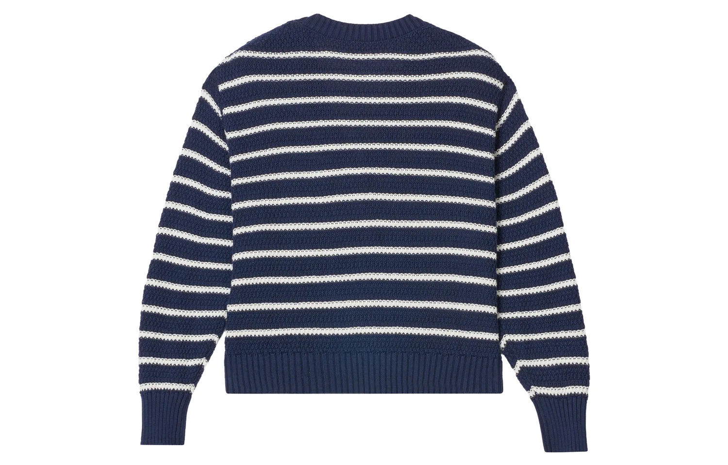 Levis Кардиган женский вязаный с v-образным вырезом, сине-белый в полоску — фото 3
