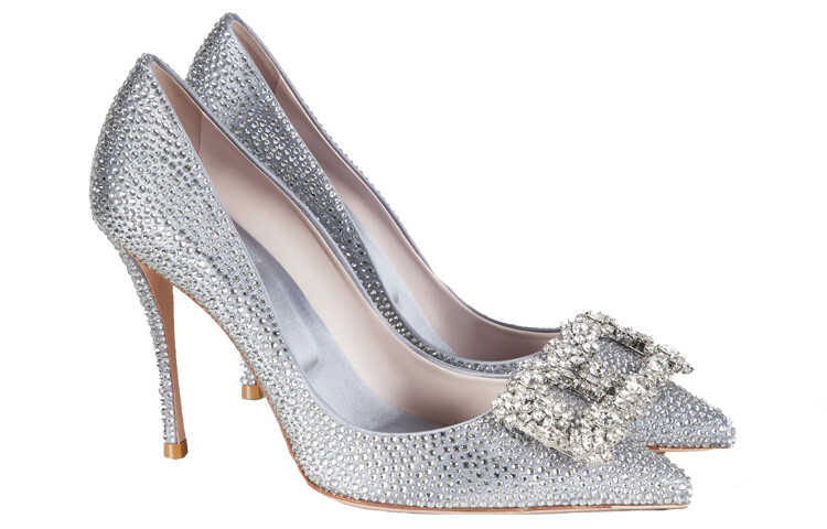 Туфли на высоком каблуке женские фиолетовые Roger Vivier — фото 3