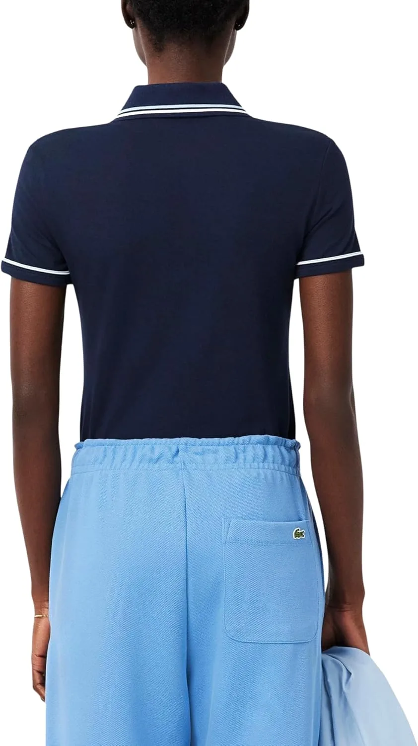 Поло Lacoste L.12.D Slim Fit, темно-синий — фото 3