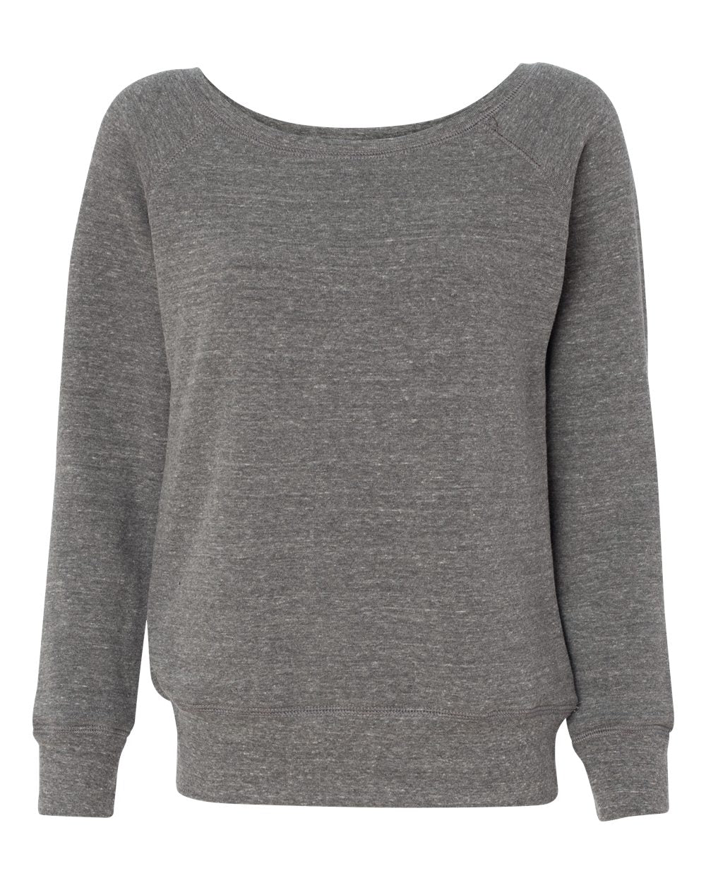 

Женская толстовка из флисовой губки с широким воротом BELLA + CANVAS, цвет grey triblend