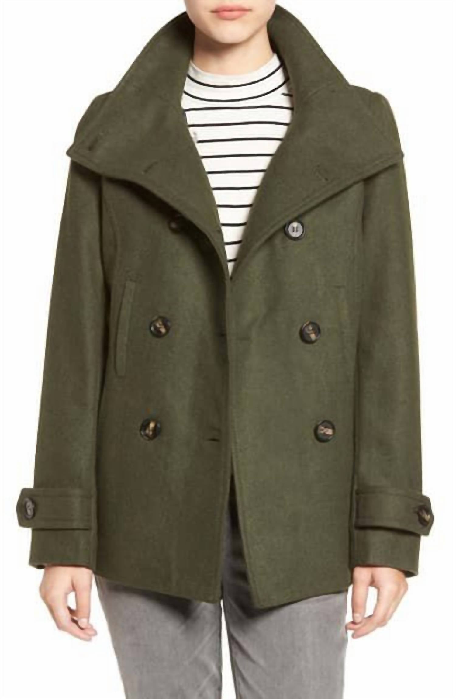 

Двубортный бушлат-куртка Hunter Jacket зеленого цвета Thread & Supply