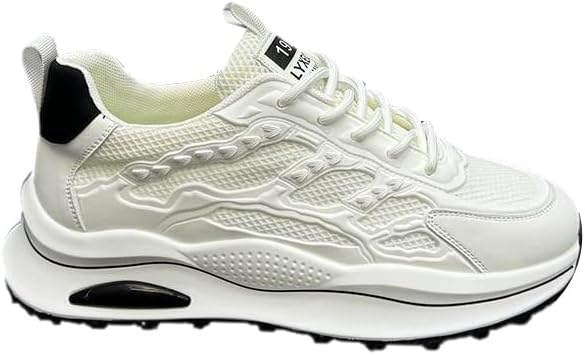 

Дышащие белые кроссовки с сетчатым верхом, толстой подошвой, увеличивающие рост, мужские повседневные удобные кроссовки Generic