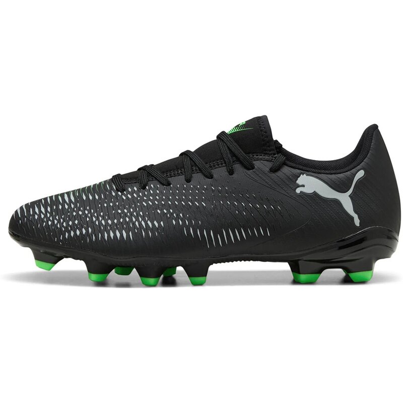 Футбольные бутсы для газона Future 8 Play FG/AG Puma, цвет puma black-puma silver-fluo green — фото 4