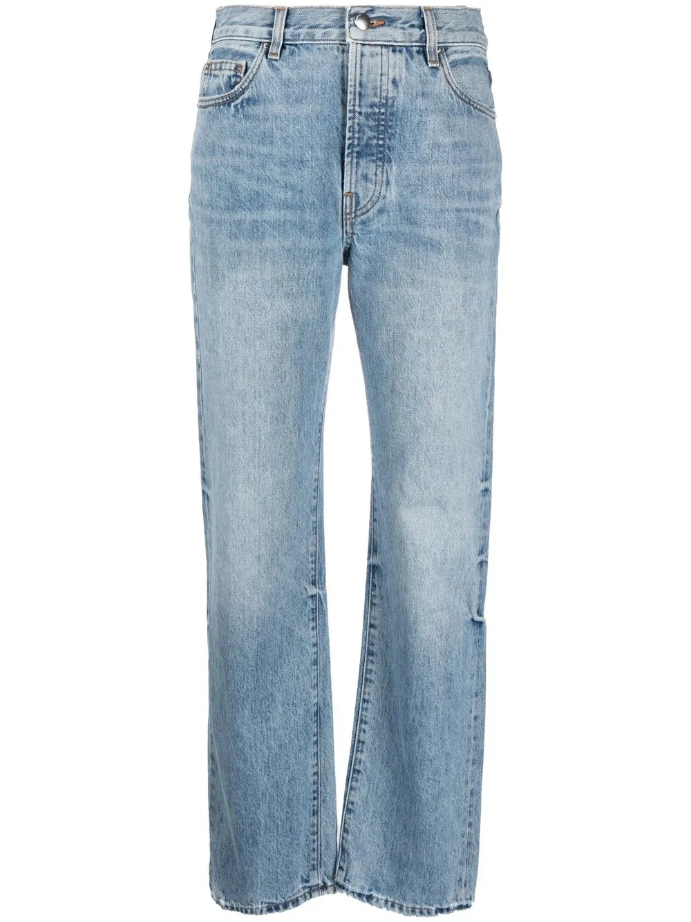 

Джинсы прямого кроя с эффектом потертости AMIRI, синий