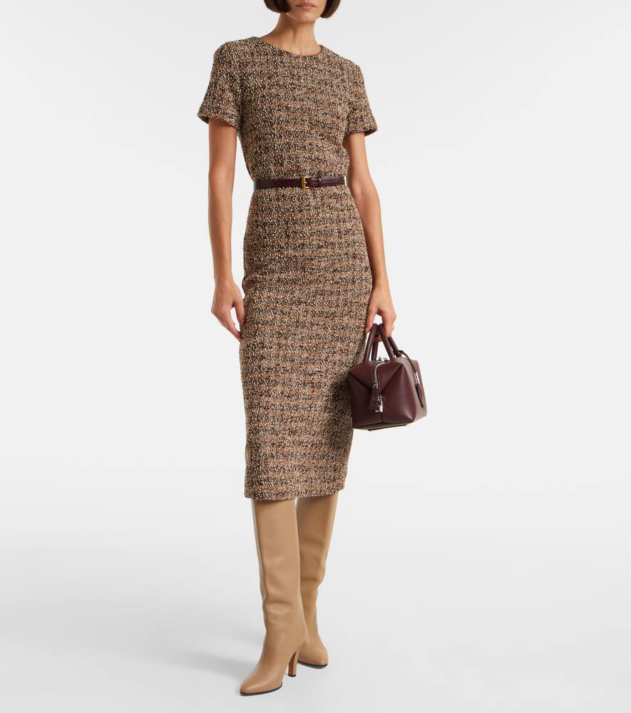 Длинное платье миди из смесовой ткани хлопка и шерсти Giugno Max Mara, DIS.P.D.P — фото 2