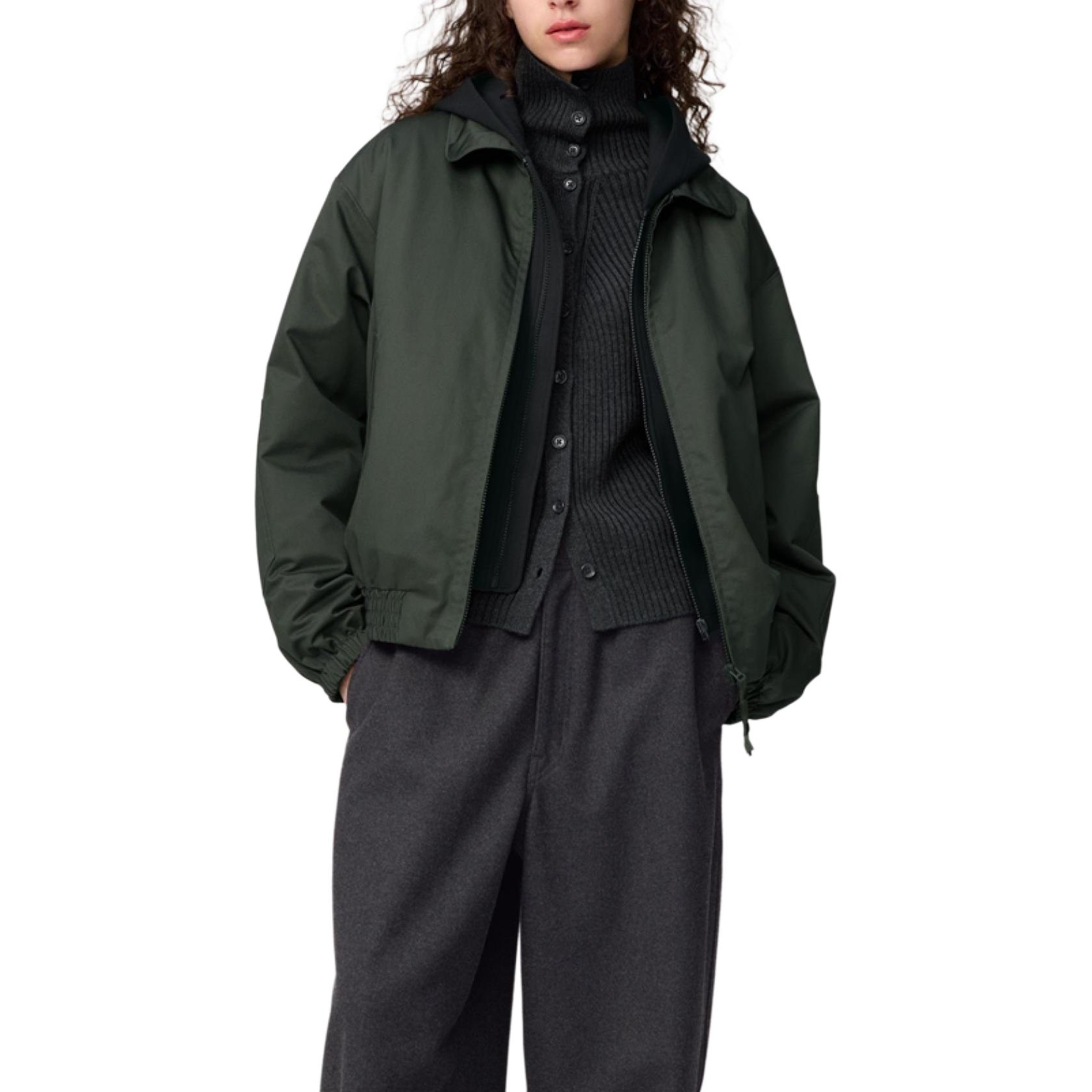 

UNIQLO Куртка U Collection унисекс тёмно-оливкового цвета, Dark Olive
