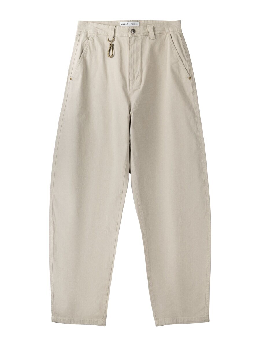 

Брюки Bershka Wide leg Pants, песочный