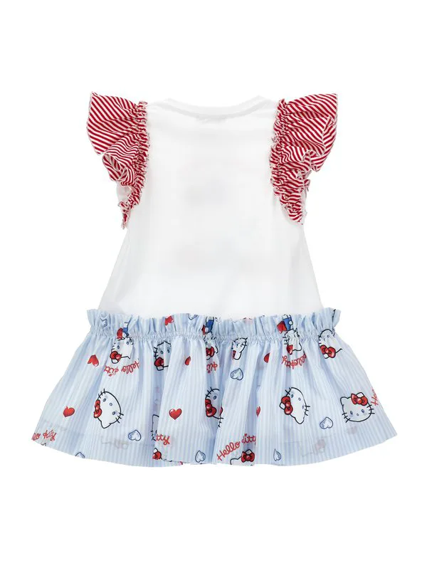 Платье-Футболка hello kitty для свободного времени Monnalisa, Bianco — фото 4