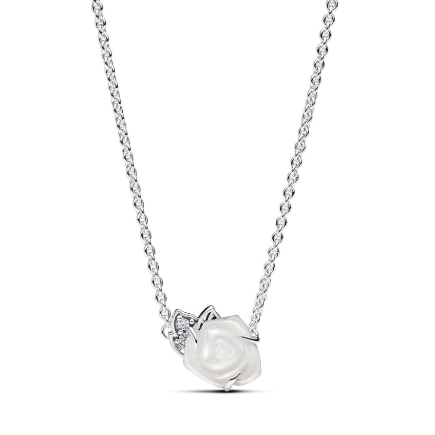 

Ожерелье White Rose in Bloom Collier Pandora, стерлинговое серебро