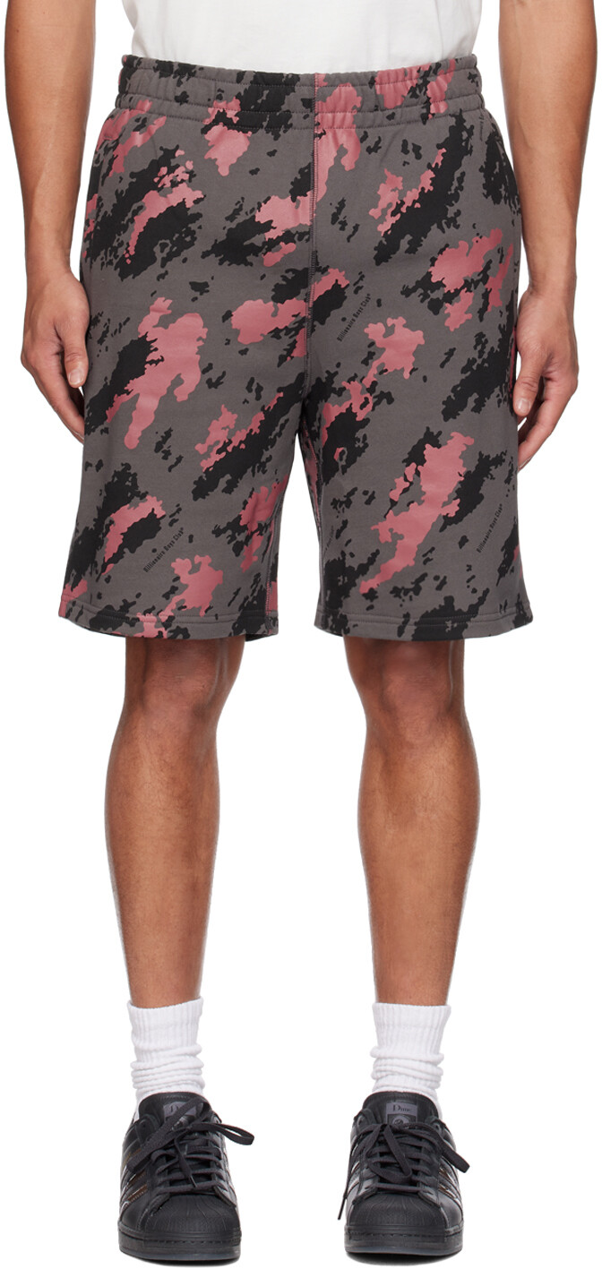 

Серые шорты с принтом Billionaire Boys Club