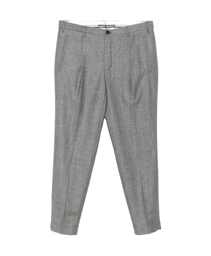 

Серые брюки со складками спереди и пуговицами. Incotex, серый