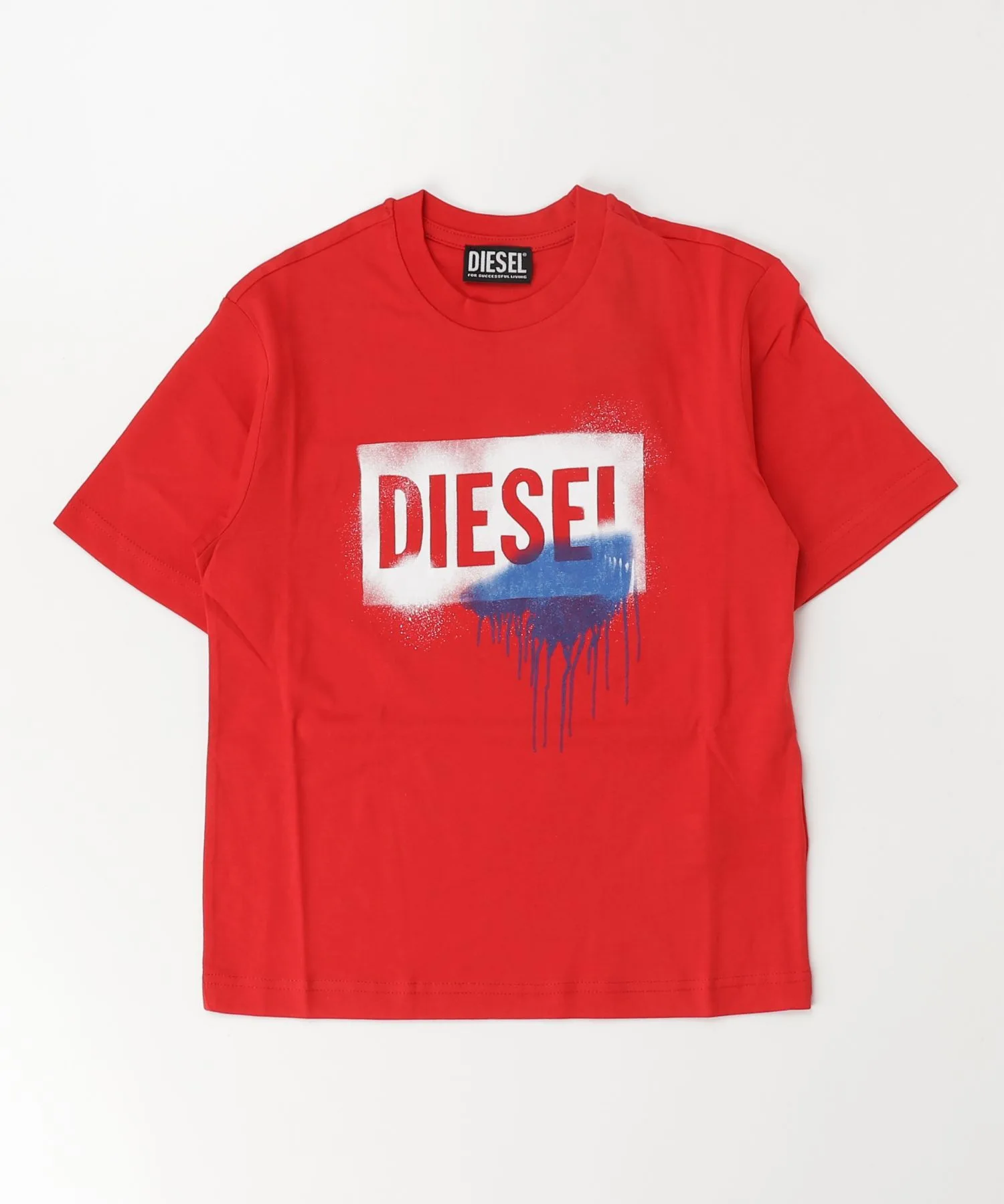 Детская футболка с логотипом DIESEL KIDS красная