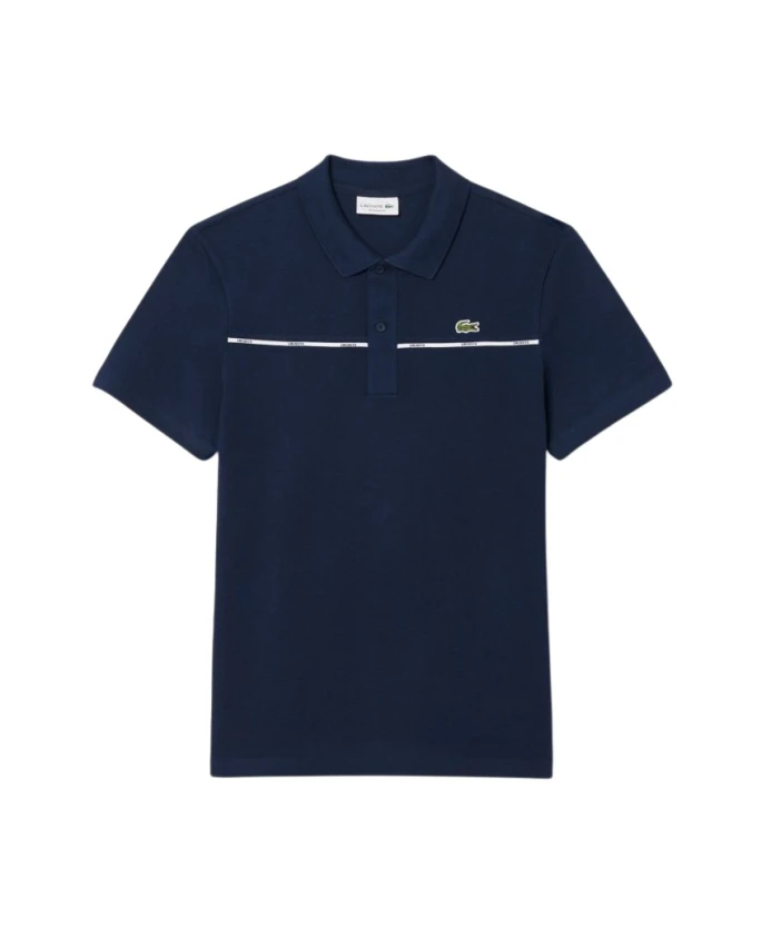 

Футболка-Поло с графическим принтом и логотипом по краю Lacoste, синий