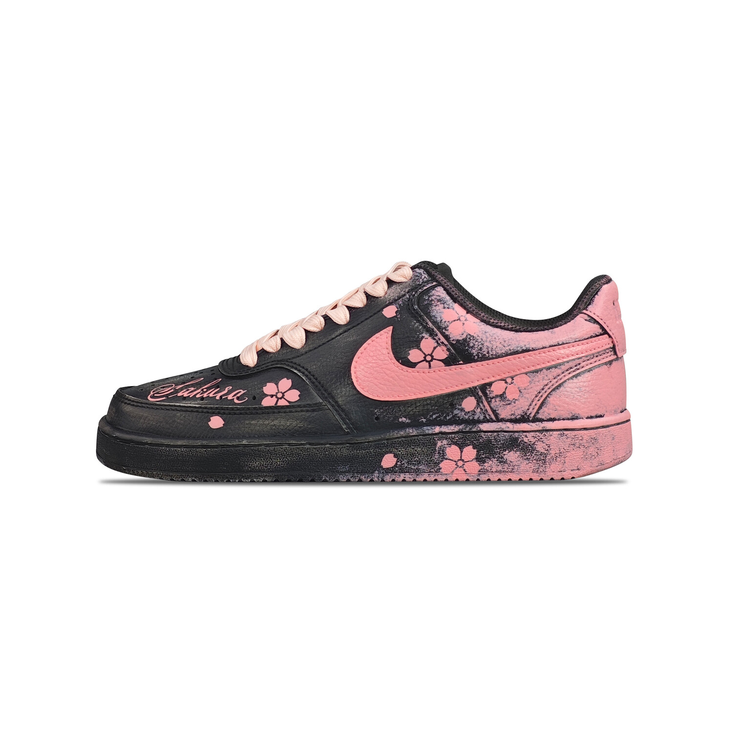 

Кроссовки Nike Court Vision 1 Skateboarding Shoes Men Low-top Black/Pink, черный