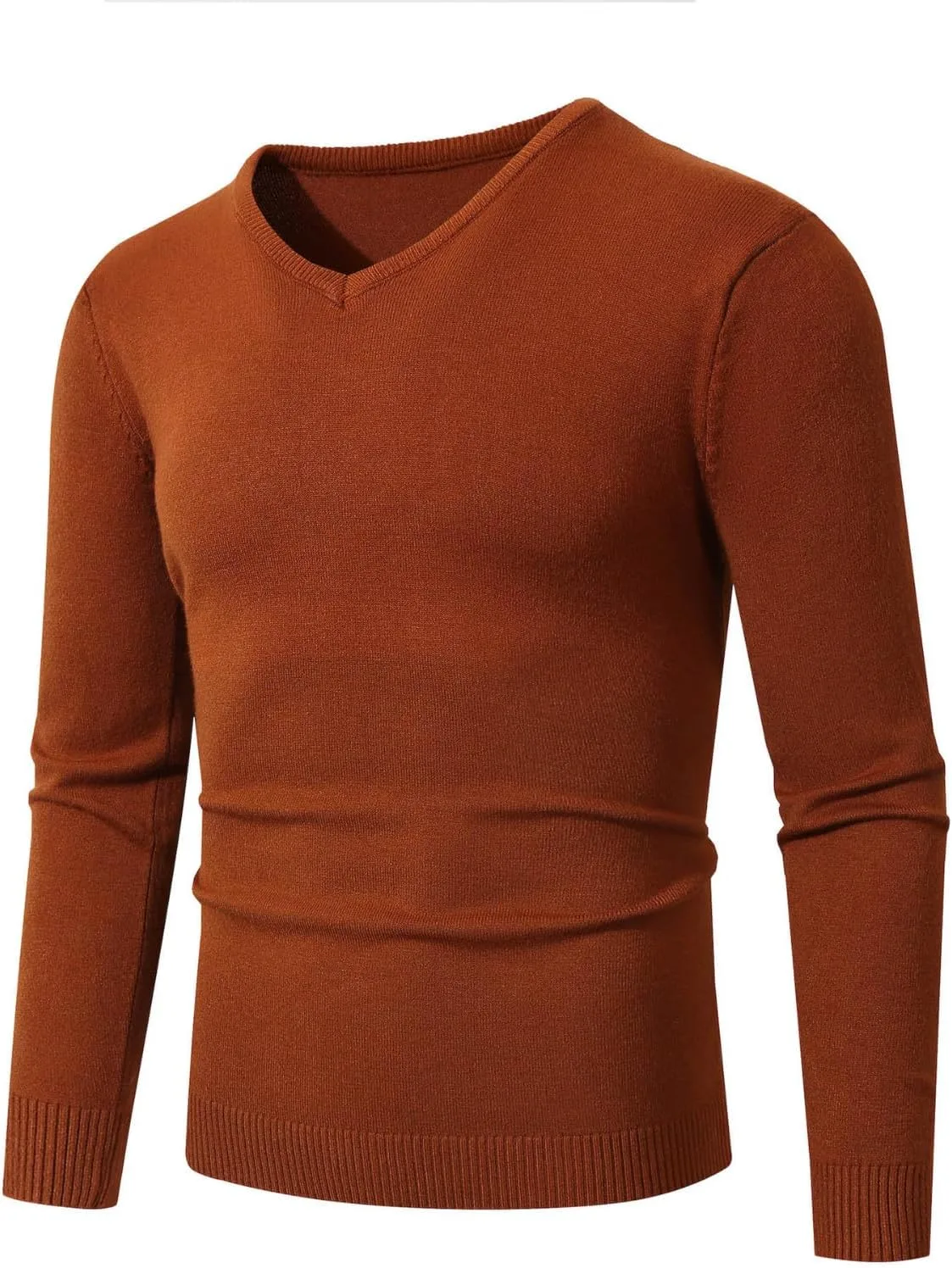 

Мужской свитер с V-образным вырезом и длинным рукавом, Slim Fit