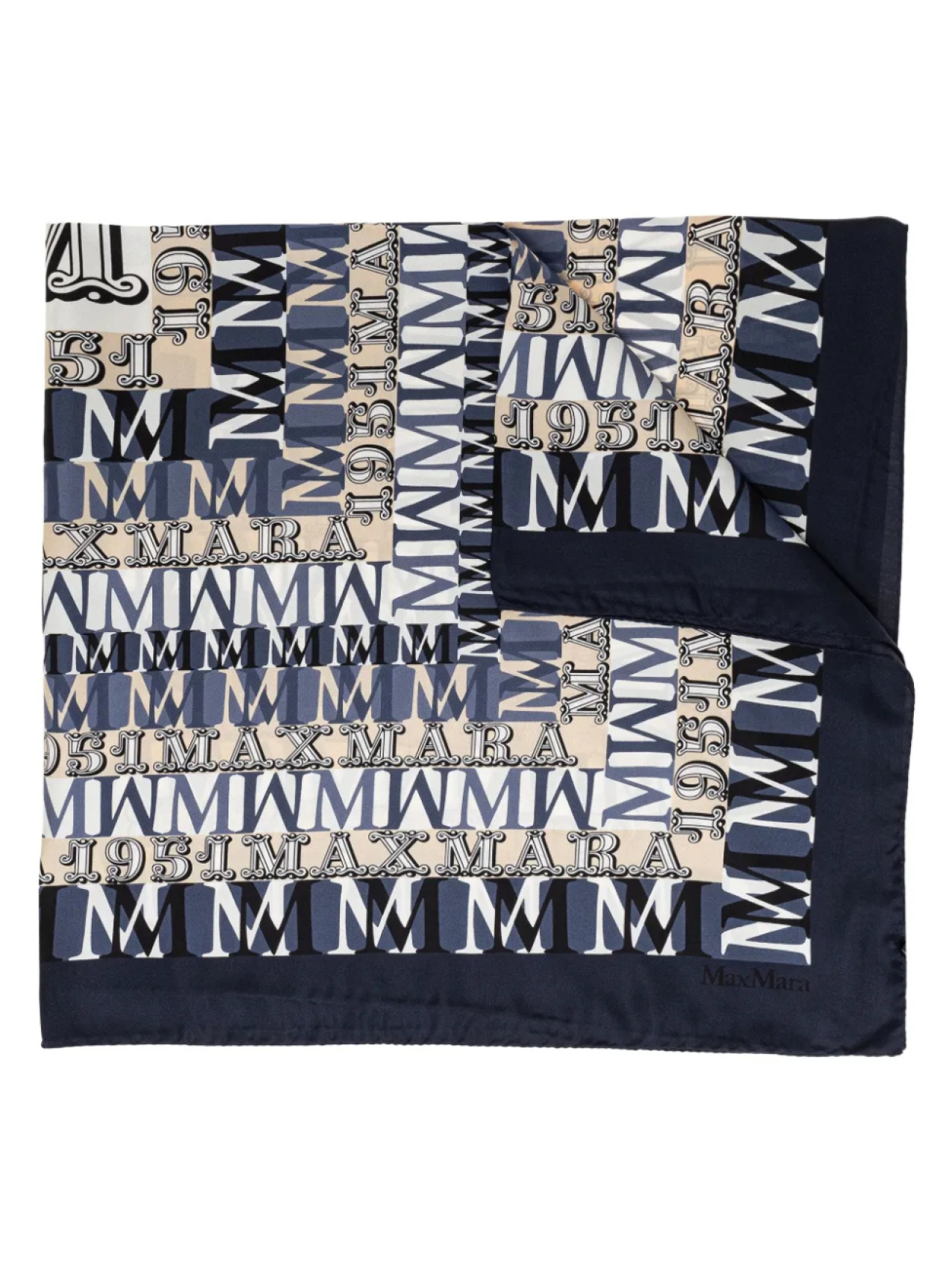 

Max Mara шарф с логотипом, синий