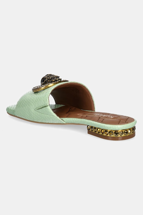 Кожаные шлепанцы Chelsea Flat Sandal Kurt Geiger London, зеленый — фото 3