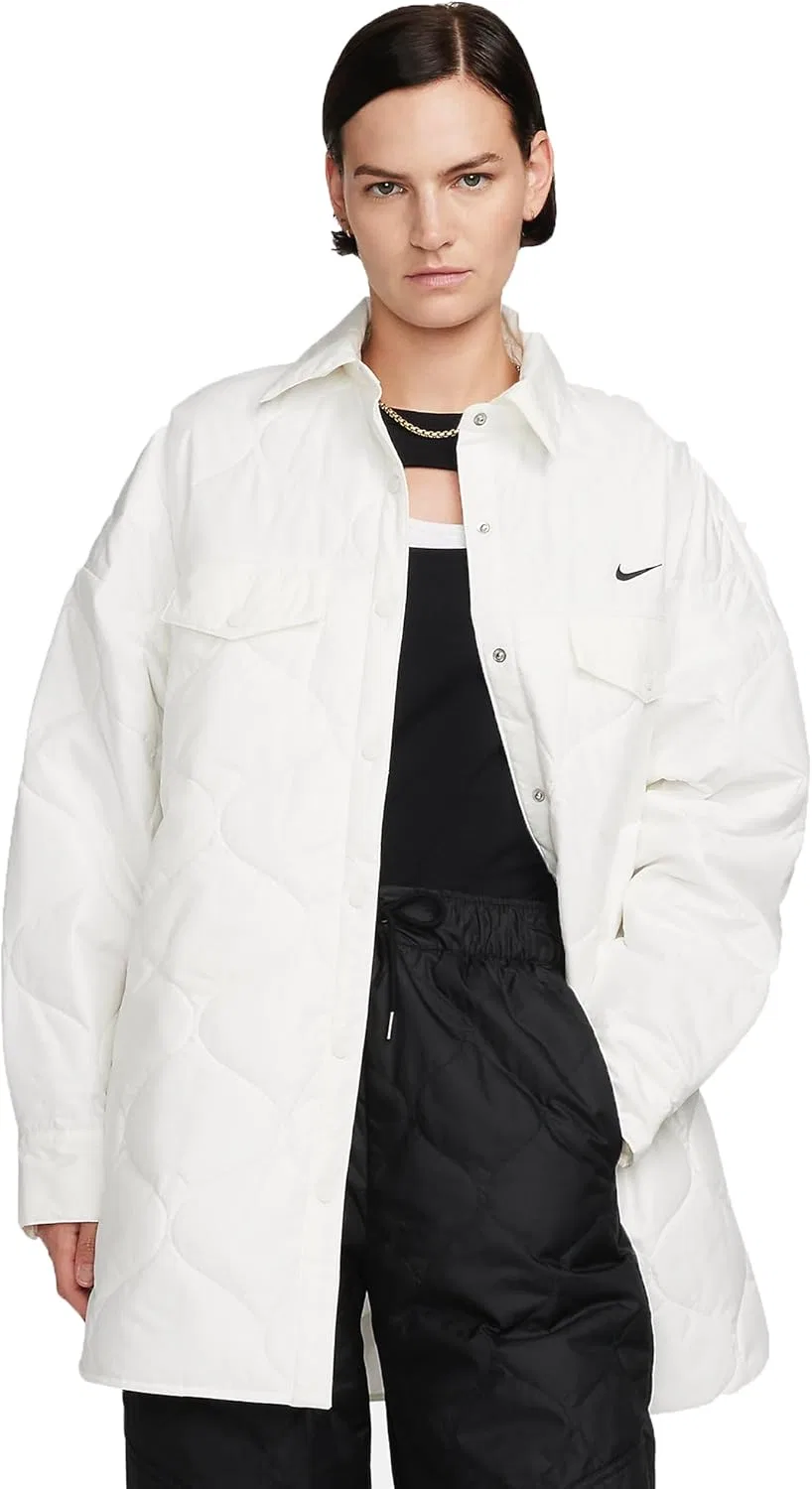Женская куртка стеганая Nike, цвет Sail/Black