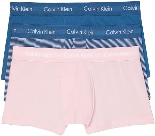 

Мужские хлопковые эластичные шорты Calvin Klein Multipack с низкой посадкой, Prairie Pink/Tempe Blue Stripe/Tempe Blue