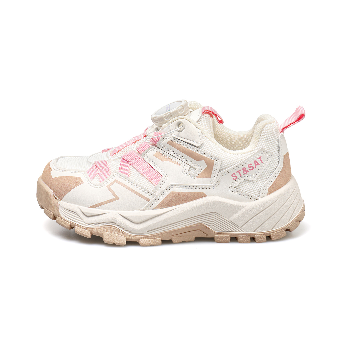 

Непромокаемые противоударные легкие амортизирующие низкие детские уличные кроссовки Kids' ST&SAT, розовый