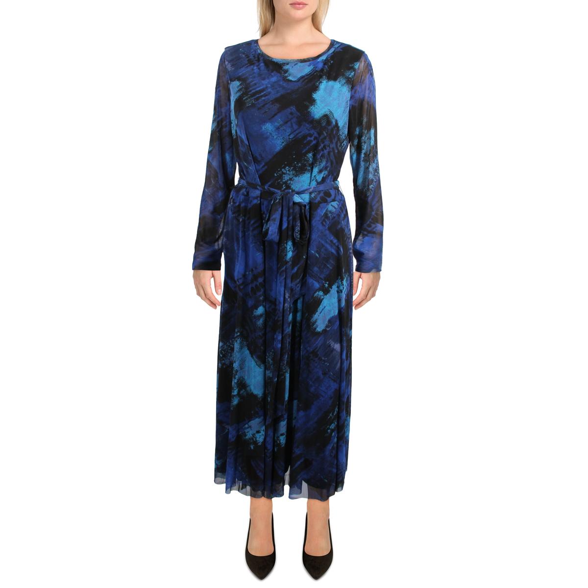 

Женское платье миди с принтом на щиколотку Anne Klein, цвет distant mountain/ibiza blue combo