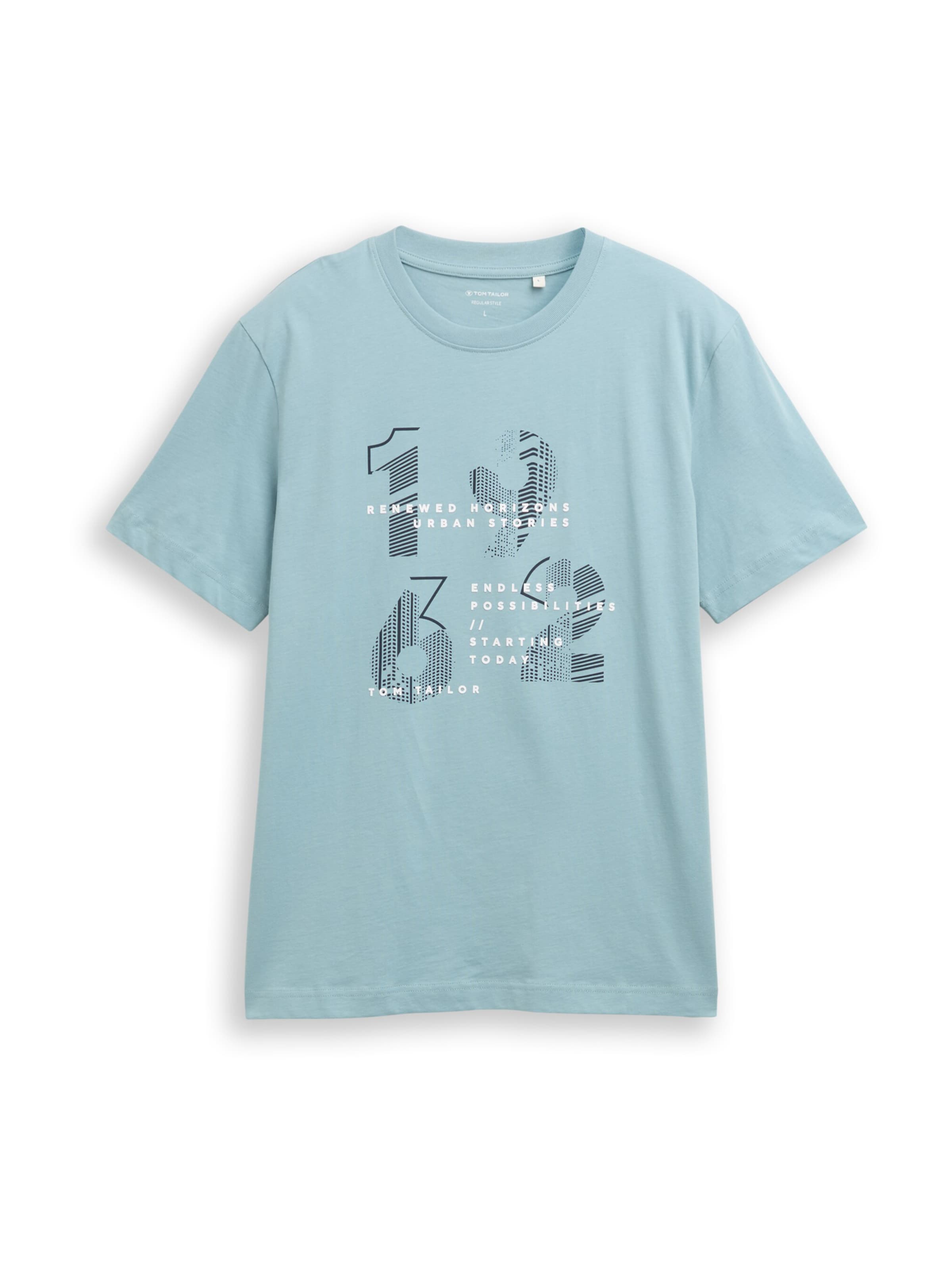 

TOM TAILOR Футболка в светло-зеленом, темно-зеленом