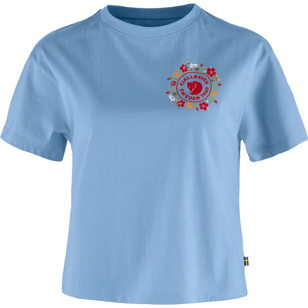 

Футболка с коротким рукавом Fjällräven Fjällblomster Logo, синий