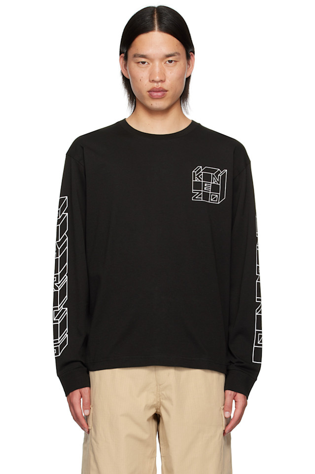 

Kenzo Paris Kube классическая футболка с длинным рукавом Kenzo, черный