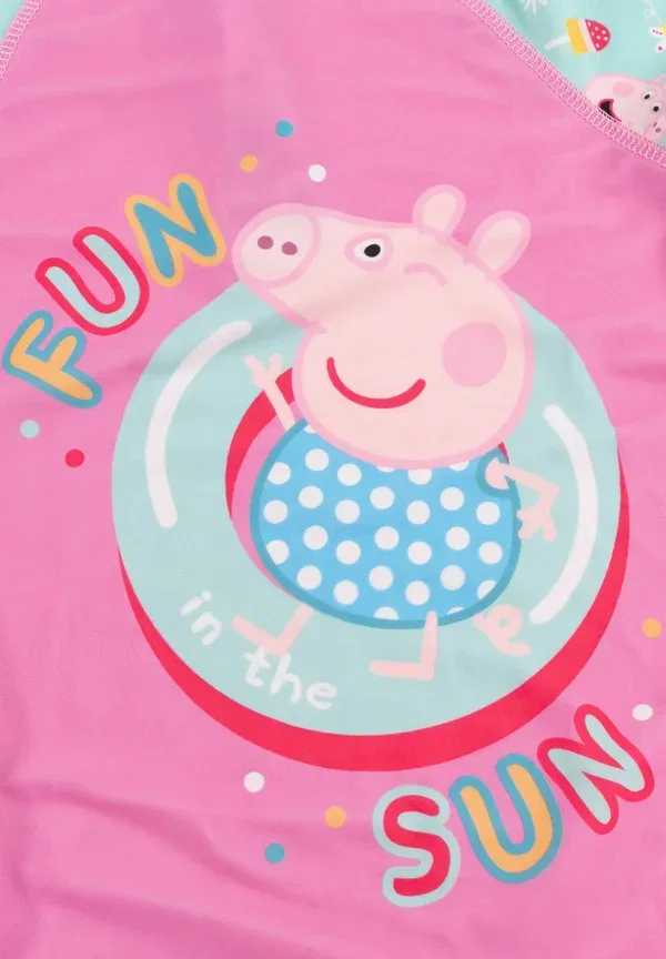 Купальник Peppa Pig Peppa wutz schwimmanzug uv schutz 50 overall badeanzug einteiler badebekleidung swimsuit, розовый, бирюзовый — фото 3