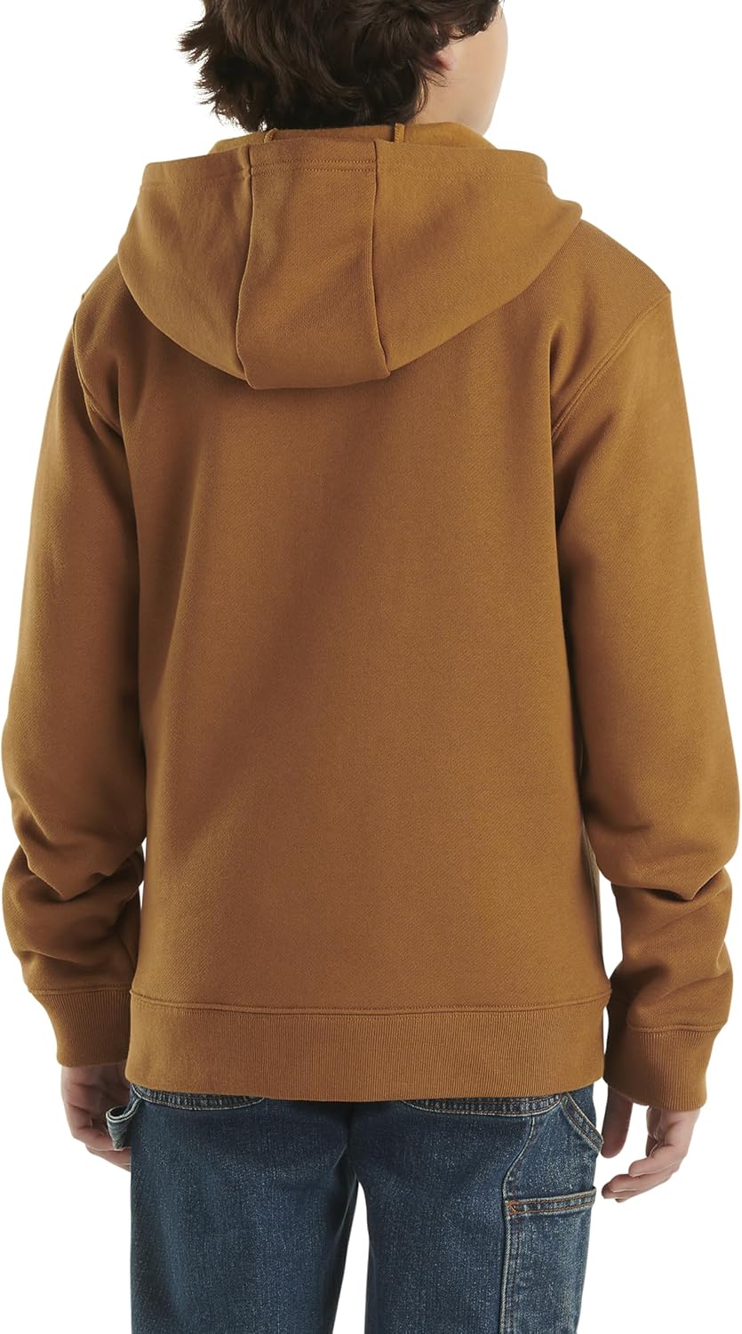 Carhartt мальчиков вязаный худи с длинным рукавом, Carhartt Brown Graphic — фото 3