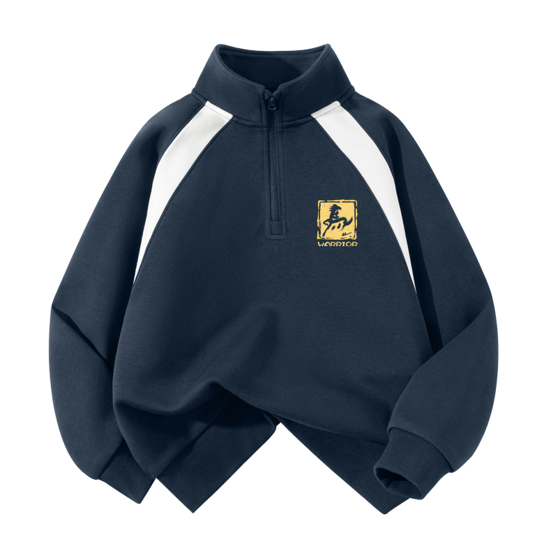 

Детский свитшот с полуоткрытым воротником Moderate WARRIOR, темно-синий/h золото seal k