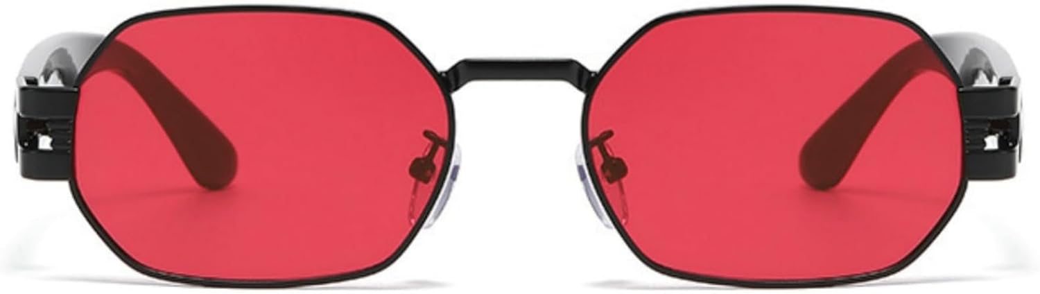 

Солнцезащитные очки Willochra 90-х годов в форме шестиугольника для женщин и мужчин, в форме многоугольника и квадрата, с защитой UV400, металлической оправой, черные, C7