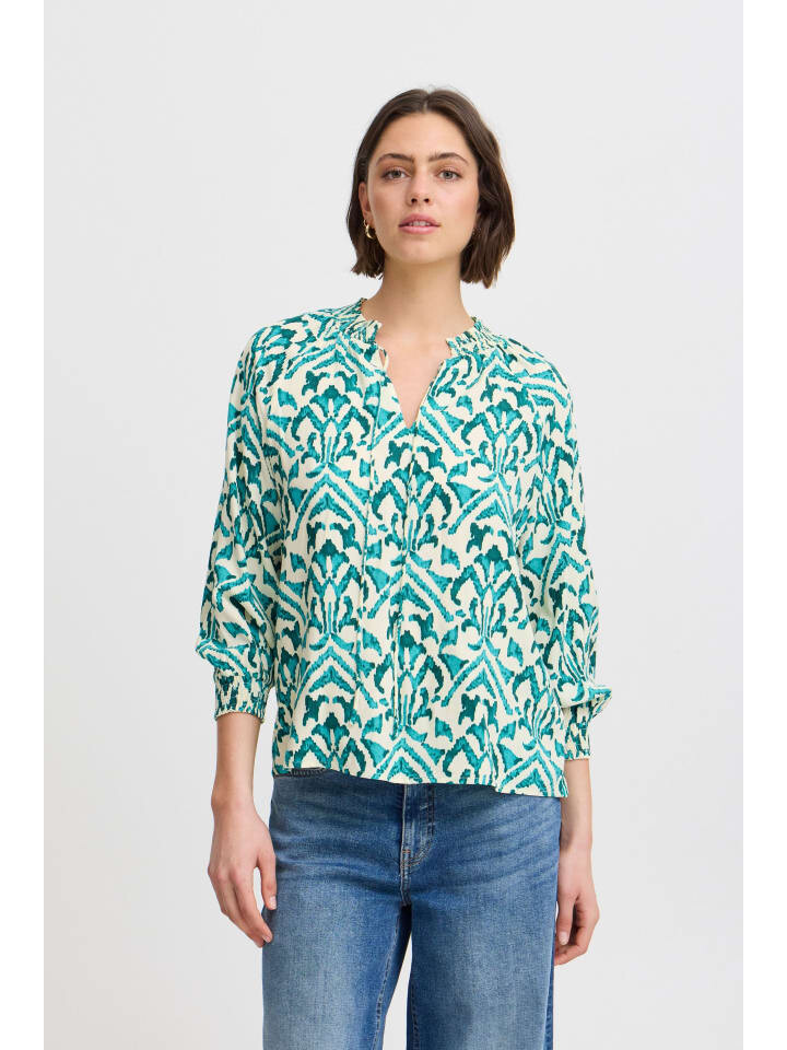 

Блуза ICHI Kurzarmbluse IXSAMSINA MS 20122654 modische Bluse in
