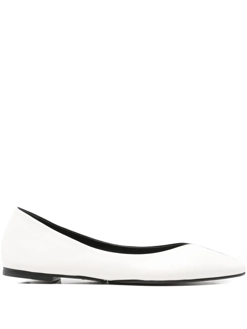 Двухцветные балетки Ovalo JACQUEMUS, черный