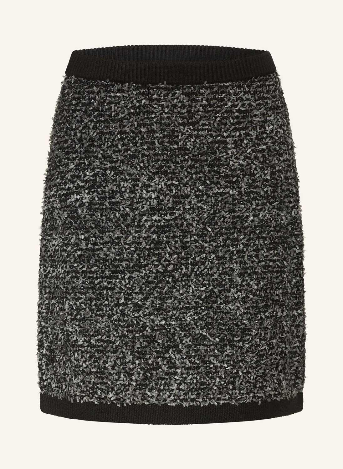 

Вязаная юбка из блестящей пряжи Princess GOES HOLLYWOOD, черный/серый