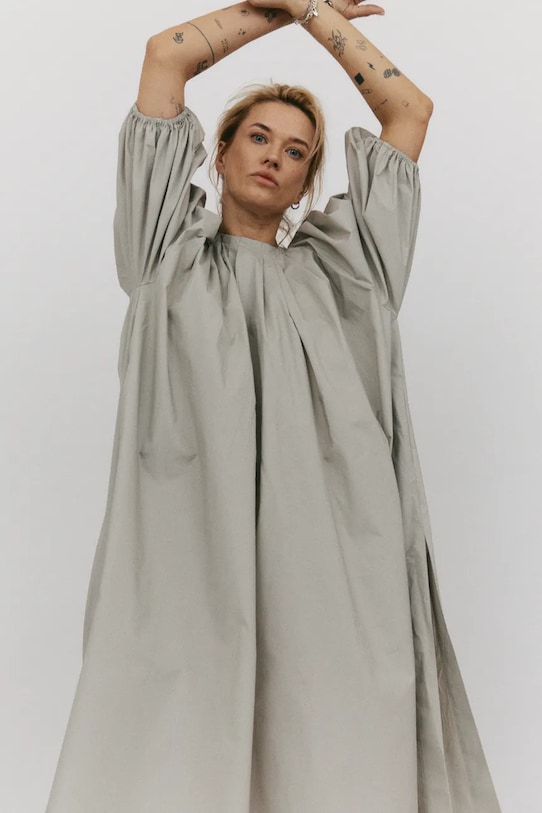 

Хлопковое платье Muuv. buffle, серый