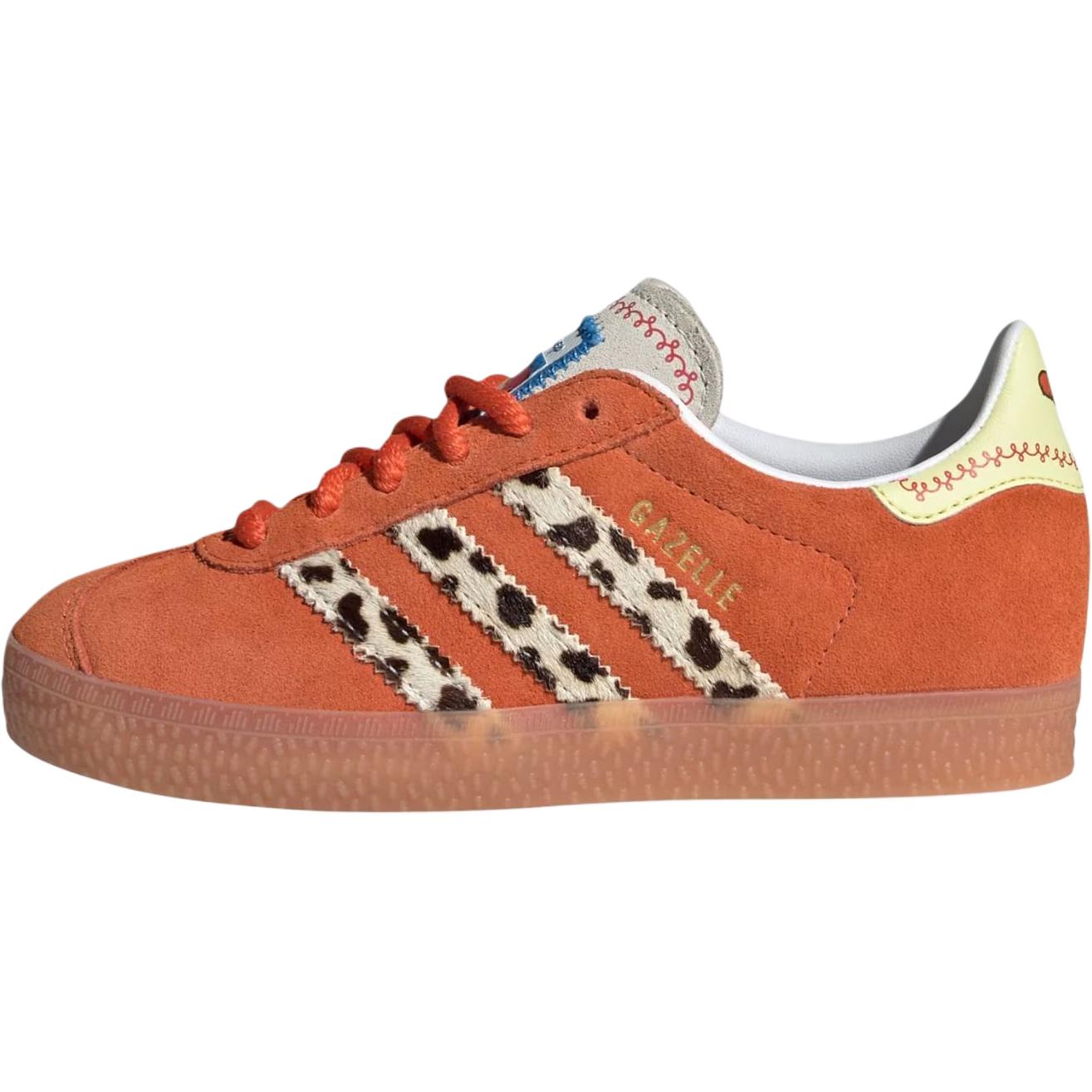

Детские скейтерские кроссовки Gazelle Pre school Adidas Originals, оранжевые