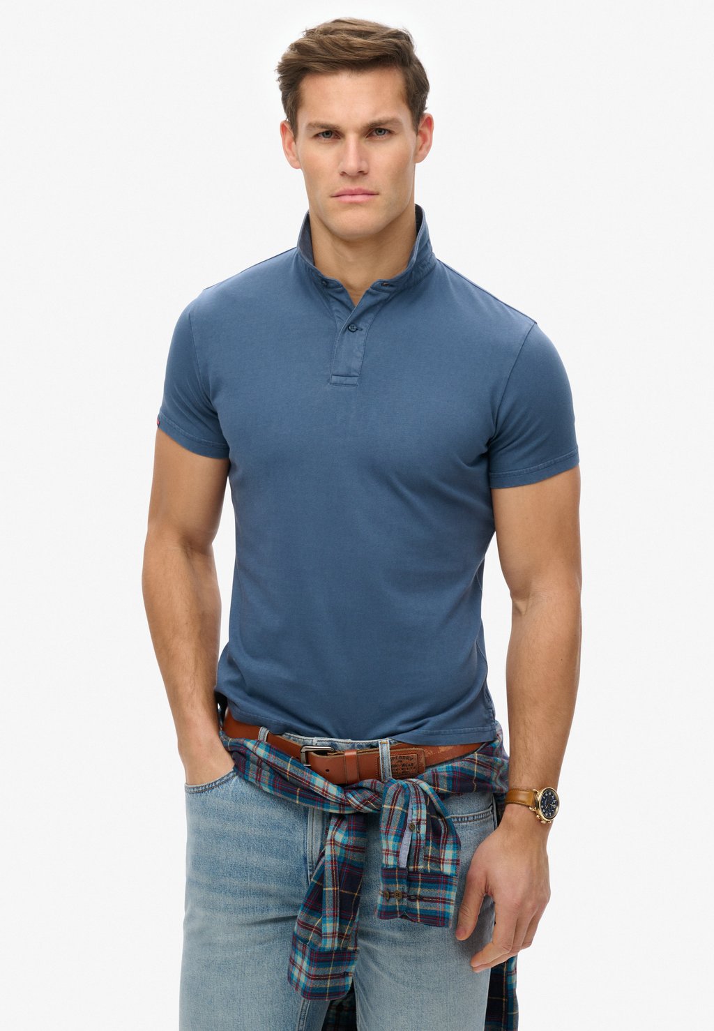 

Рубашка поло ESSENTIAL Superdry, цвет Faded Navy