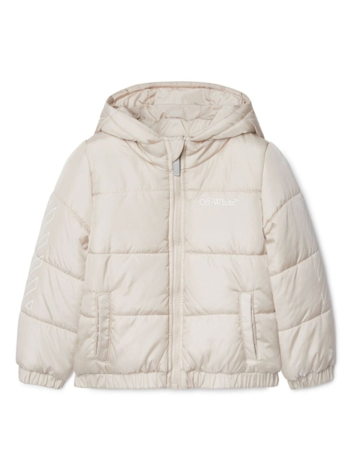 

Off-White Kids стеганый пуховик Bookish Diag, нейтральный цвет