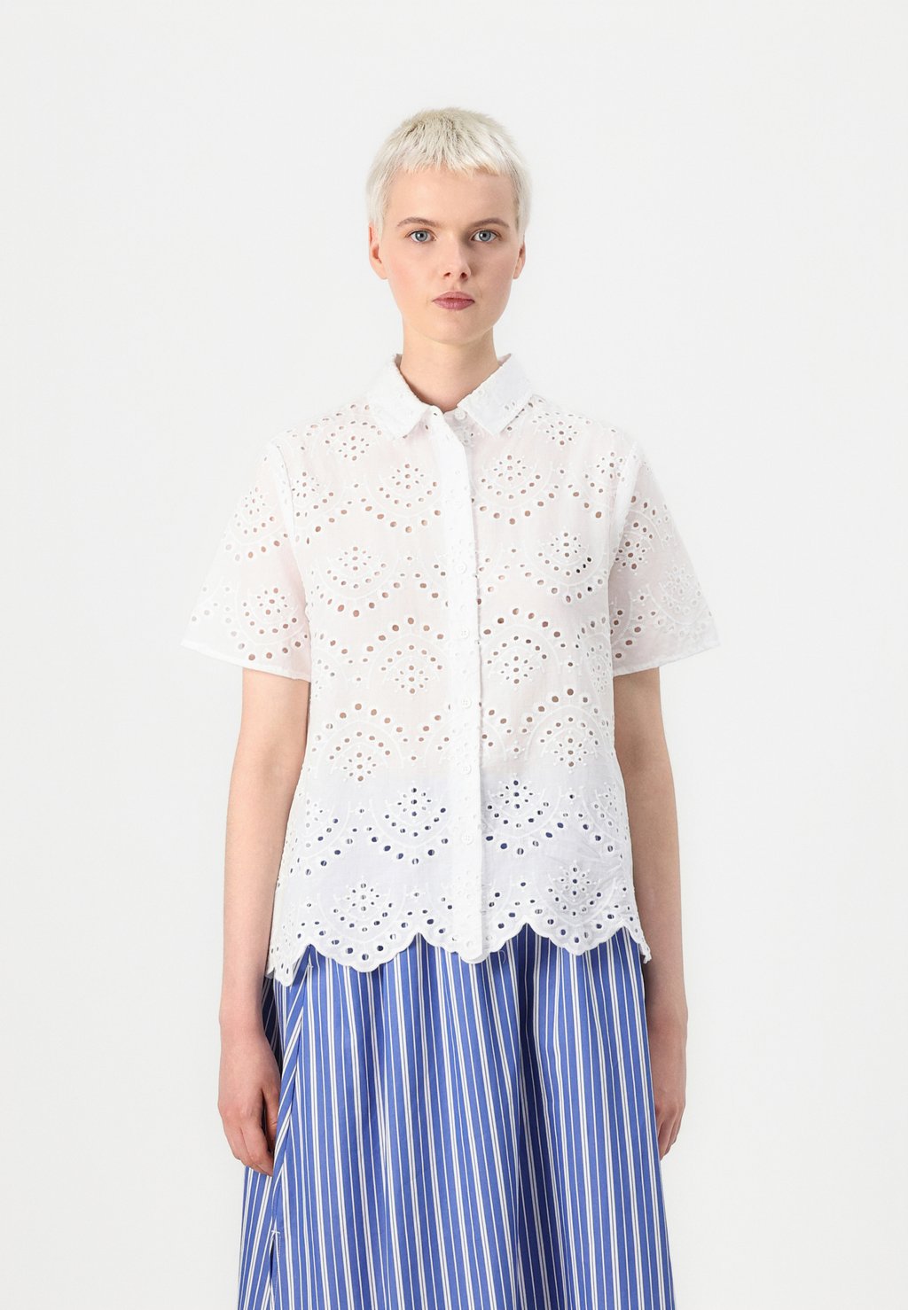 

Блузка на пуговицах PCVILDE SHIRT Pieces, белый