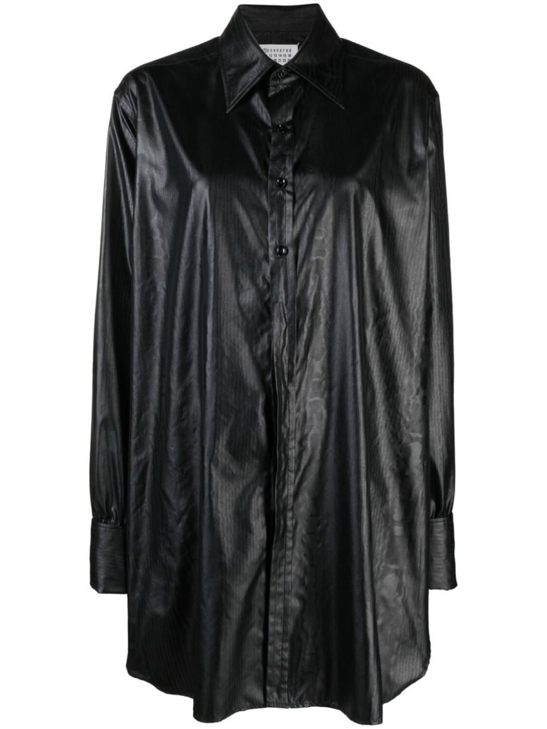 

Maison Margiela длинная рубашка из искусственной кожи, черный