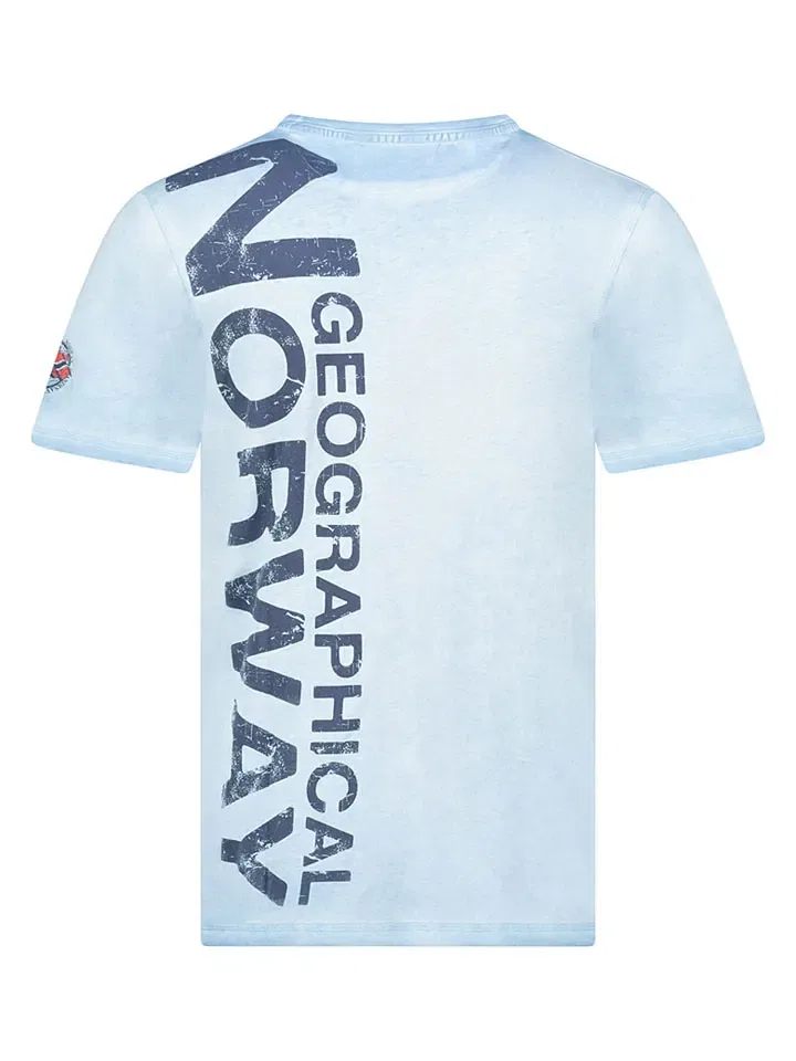 Футболка с принтом, Geographical Norway, светло-голубой — фото 2