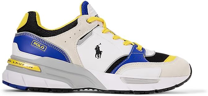 Кроссовки POLO RALPH LAUREN Trackster 200, White/Black/Royal/Yellow — фото 4