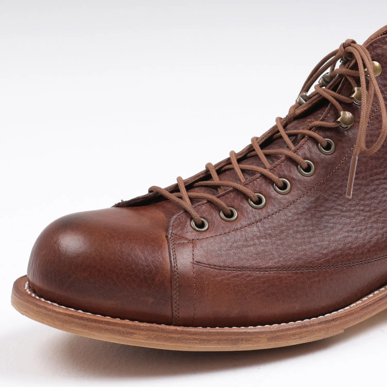 Мужские ботинки-монки 905 Goodyear Welt из шагреневой масляной кожи, коричневые, от Brenowelt — фото 2